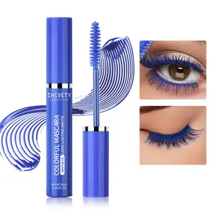 2-pack 'Dopamine' blue colored mascara, long-lasting hold, all-day smudge-proof and fade-proof, lengthening and curling, defined lashes, niche and high-end.