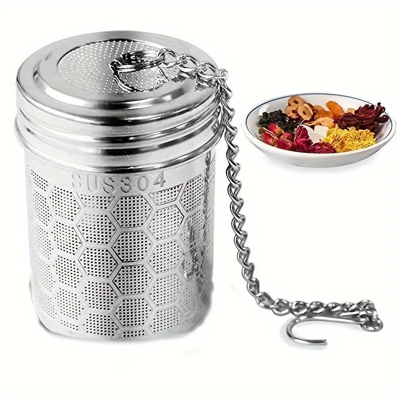 Stainless Steel Tea Strainer with Extremely Fine Mesh, 304 Stainless Steel Tea Leaf Strainer for Black, Green, White, Herbal Teas - Durable, Easy to Clean, No Rust