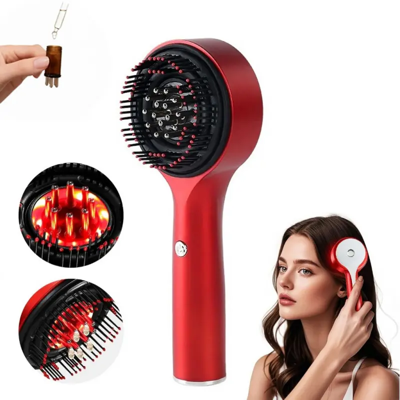 3-in-1 Hair Scalp Massager Comb, Rechargeable Cordless Portable Scalp Care Brush with Essential Oil Applicator, Electric Scalp Massager Comb, Rechargeable Scalp Massagers, Portable Home Massage Comb for Men and Women, Head Spa Equipment