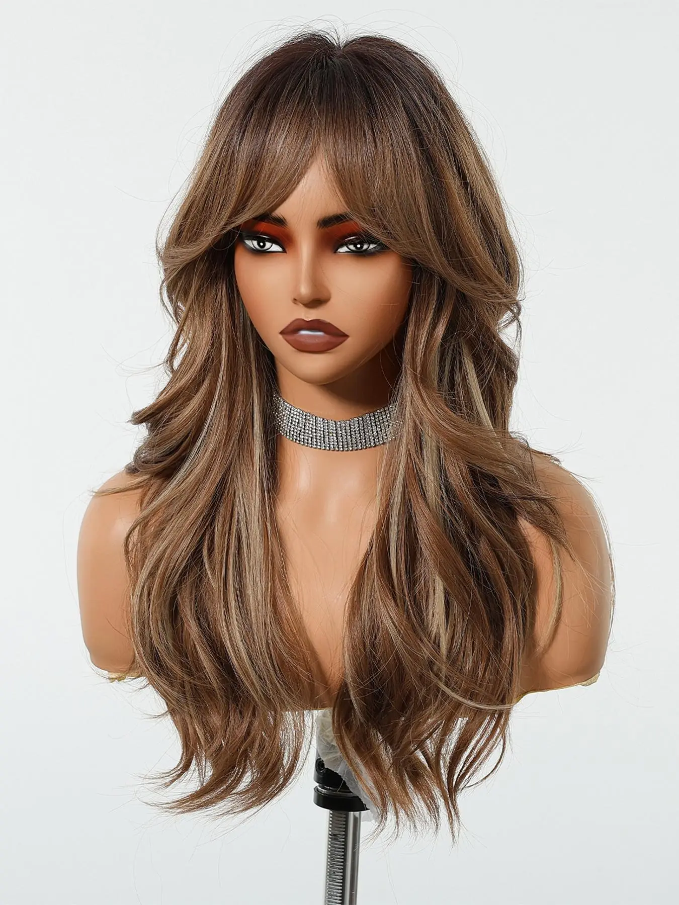 24 Inch Long Layered Cut Wigs for Women, Gorgeous Fluffy 