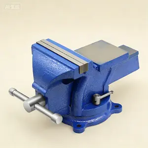 Heavy Duty 4 Inch Bench Vise with 360° Swivel Base Ductile Iron Construction Flexible Locking Mechanism 5KG Capacity Workshop Tool Home Garage Use Reusable Secure Grip