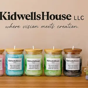 KidwellsHouse LLC Marble Candles - Gel & Soy Mixed Scented Candles with Cell Adaption - Perfect for Home Decor & Aromatherapy