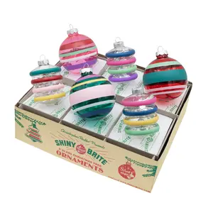 VIVID VINTAGE 6 COUNT 3.25" DECORATED ROUNDS AND LANTERNS