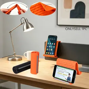 Flexible Phone Stand Foldable Silicone, Smartphone Desktop Tablet Laptop Stand, Portable Adjustable Universal Holder, Travel Office Bed, Silicone Phone Mount