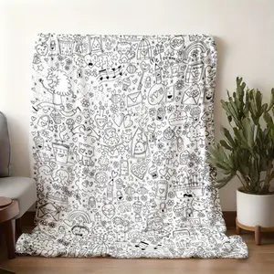 2026 New Arrival Nordic Print Fleece Blanket Ultra-Soft Reversible Plush Throw for Men Women Cozy Office Nap Blanket with Floral Design Warm Winter Gift Cozy Chic Blanket