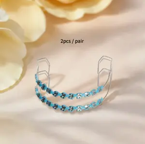 Temporary dentures 1pc EducationalOrthodontic  DemonstrationModel with Bow Wire &  Brackets -ldeal for  Students & Orthodontists,  No Power NeededBraces for Teeth oral use stainless steel temporary veneer metal dental brace durable dental material Pack