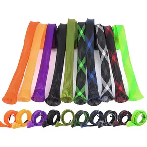 10Pcs Braided Mesh Fishing Rod Sleeve Rod Protector Sock Cover Pole Glove Fishing Tools