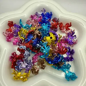 Bead Caps for Beadable Items that Add a Design to Beads - Silver Color and Unique Shape Design