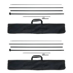 Feather Flag Pole Kit, 2-Pack Swooper Flag Poles, 16.3 Ft Tall With Ground Stakes, Durable Aluminum Mast, Weather-Resistant Fabric Flags, Quick Assembly For Outdoor Advertising, Event Decor, Trade Show Displays