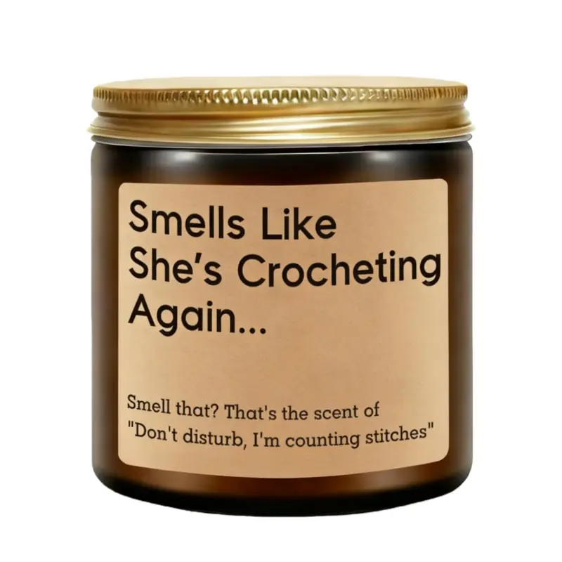 Gift Scented Candle, Home Fragrance, Crochet Gifts for Women, Funny Gifts for Crocheters, Knitters, Crochet Lovers, Crochet Enthusiasts - Cool Crocheter Presents Ideas, Christmas Birthday Crocheting Presents for Knitting Crafter, Friend, Handmade Gifts