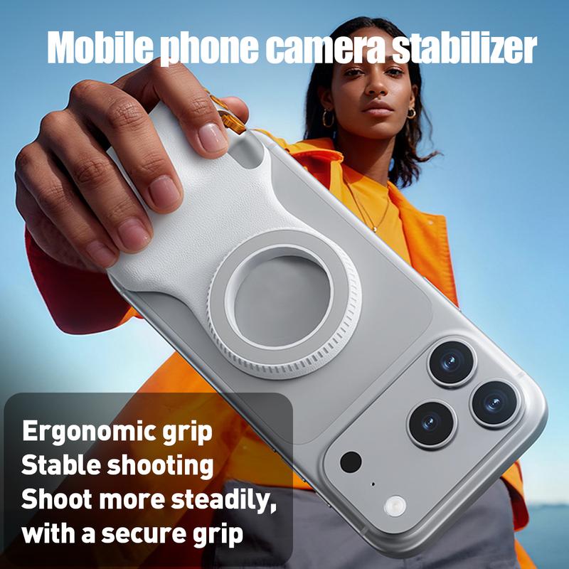 Magnetic Phone Camera Grip Compatible with Smartphone, Bluetooth Shutter & Zoom Control for Vlogging and Mobile Photography