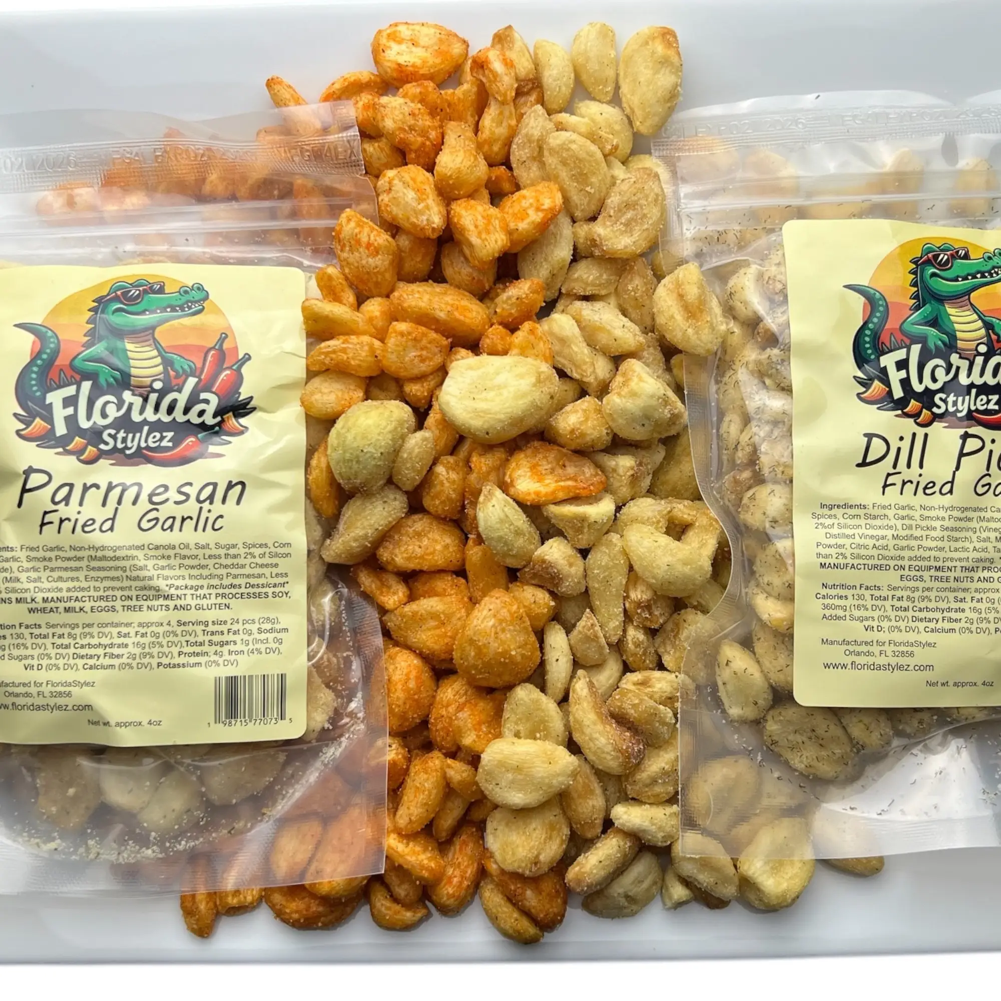 Fried Garlic - BBQ - Ranch - Garlic Parmesan - Dill Pickle - Spicy flavors Snack Spicy Crispy Crunchy