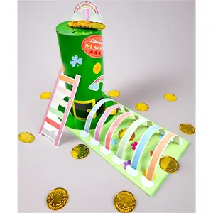 Leprechaun Trap Craft Kit for St. Patrick's Day - Build Your Own with Rainbow, Shamrock & Gold. Fun STEM Activity for Classroom, Home, or Parties. Includes Decorations & Instructions