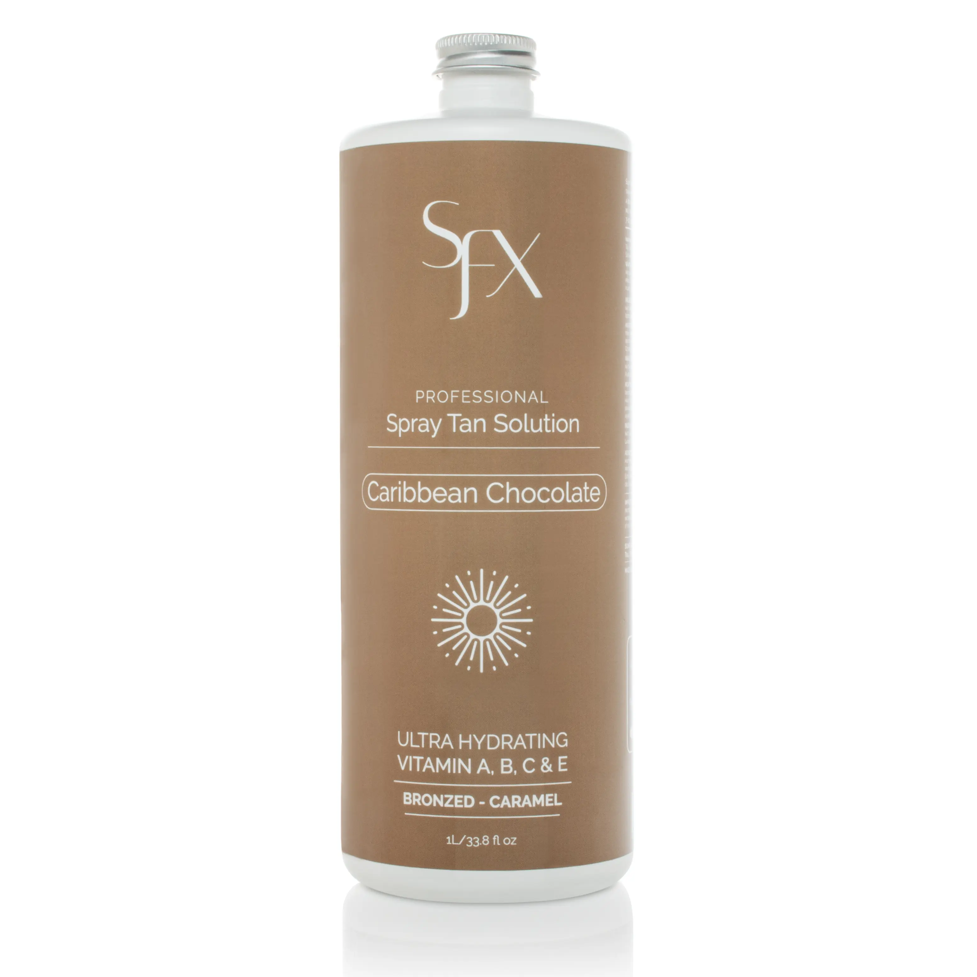 SunFX Caribbean Chocolate Spray Tan Solution- All Natural & Organic 1 liter