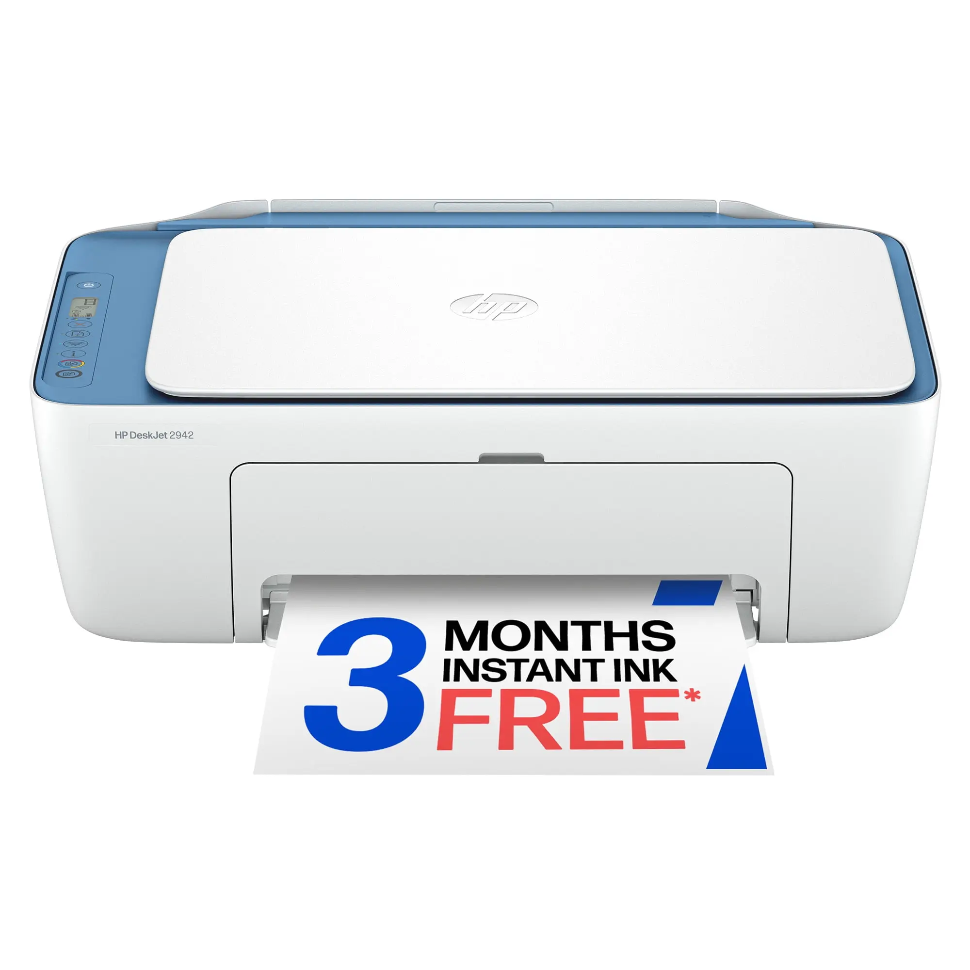 HP DeskJet 2942 Wireless All-in-One Color Inkjet Printer, 3 Months Free Instant Ink, Retro Sky Blue