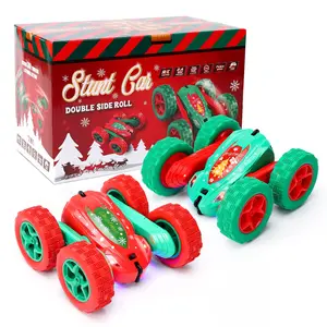 Garvee 2-Pack RC Stunt Cars with 2.4Ghz High Speed Control, 360° Rotating 4WD Off-Road Double-Sided Tumbling Vehicles, Includes 4 Rechargeable Batteries for Extended Play
