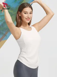 BALEAF Tankini Tops for Women High Neck Swim Top Modest Bathing Suit Top Long Tank Top for Swimming