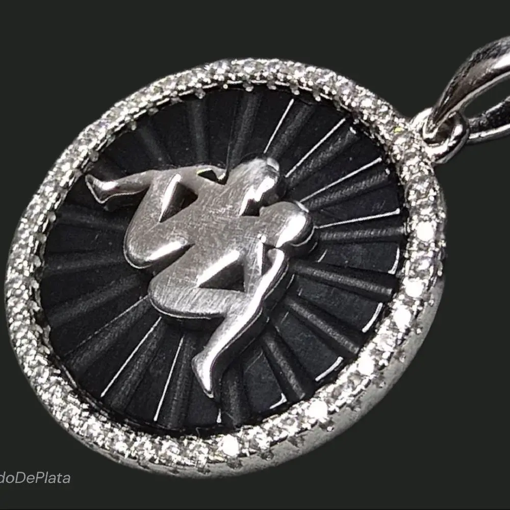 Gemini Zodiac Sign pendant silver 925