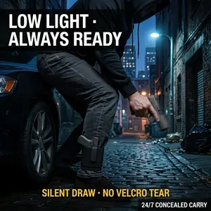 Concealed Leg Holster Set – Adjustable Thigh Holster Suitable for Outdoor, Hiking, Camping, and Tactical Scenarios | Unisex Quick-draw Holster, Essential Equipment for Both Men and Women's Sports for 9MM 380 Glock 17 19 26 43x 1911