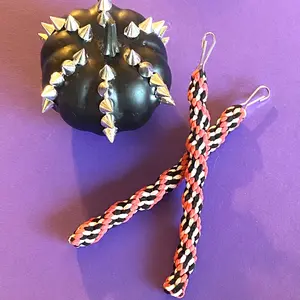 Zebra Lanyard Keychain with Vegan Leather (qty 1)