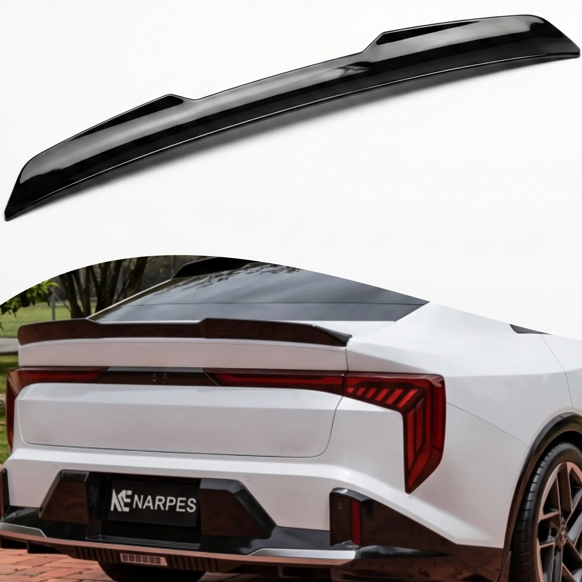 NARPES Rear Trunk Spoiler Wing Blade Spoiler For KIA K4 SEDAN 2025 2026 (LX、LXS、EX、GT-Line、GT-line Turbo) Exterior Accessories Mods Painted Gloss black