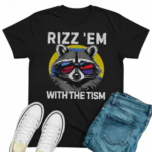 Funny Raccoon Meme Rizz em With The Tism T-shirt