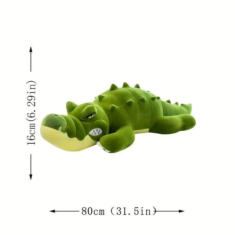 Realistic Long Crocodile Plush Toy, Soft PP Cotton Stuffed Animal for Cuddling & Decoration, Birthday Gift Halloween Home Decor
