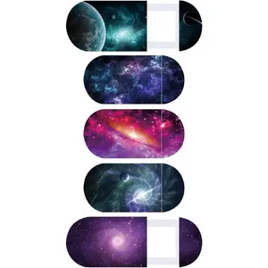 Laptop Camera Cover Slide (5 Pack),Thin Web Camera Cover for Laptop, Desktop, PC, iPad, iMac, Tablet,Protecting Your Privacy Security (Universe)