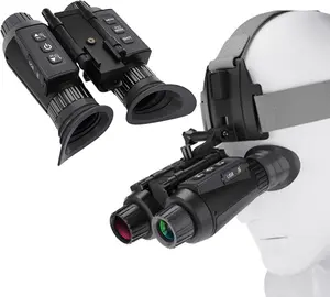 FCPVHOY Hed Mount Night Vision Goggles Rechargeable Hands Free Binoculars with 32GB SD Card & 8X Digital Zoom for Adults