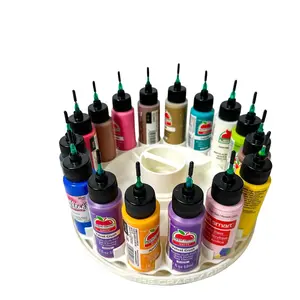 Single Tier Spinning Paint and Storage Caddy Organizer- Holds (2 OZ) Paint Bottles