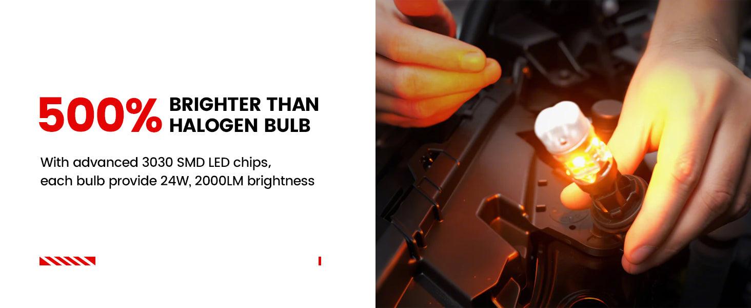 Lasfit 7443 7444 LED Turn Signal Bulbs CanBus-Ready Switchback | T3 Series,2 PCS