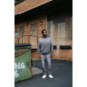 Women's 2-Piece Cotton Clothes Set, Long Sleeve Oversized Relaxed-Fit Sun-Dried Hoodie and Sweatpants