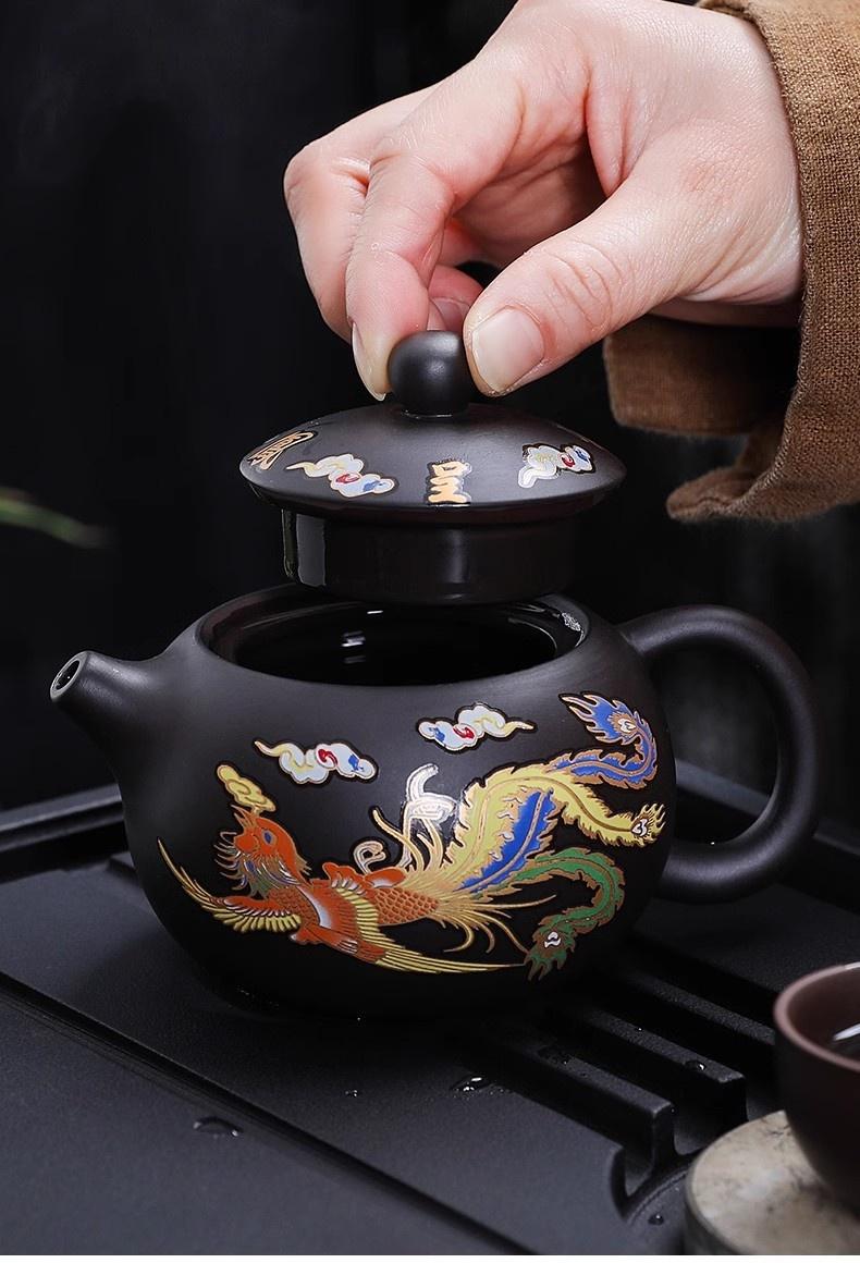 Color Changing Dragon & Phoenix Tea Pot