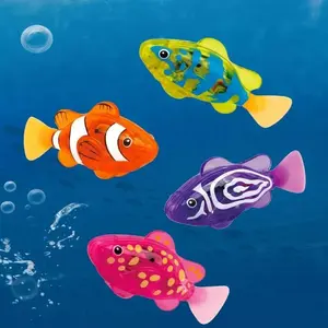 4PCS Make Bath Time a Splash! Magic Glowing Swimming Fish - Interactive Water-Activated Robot Toy for Kids, Perfect Gift for Babies & Toddlers