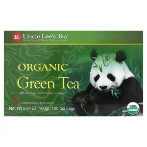 Uncle Lee's Tea Organic Green Tea, 100 Tea Bags, 5.64 oz (160 g)