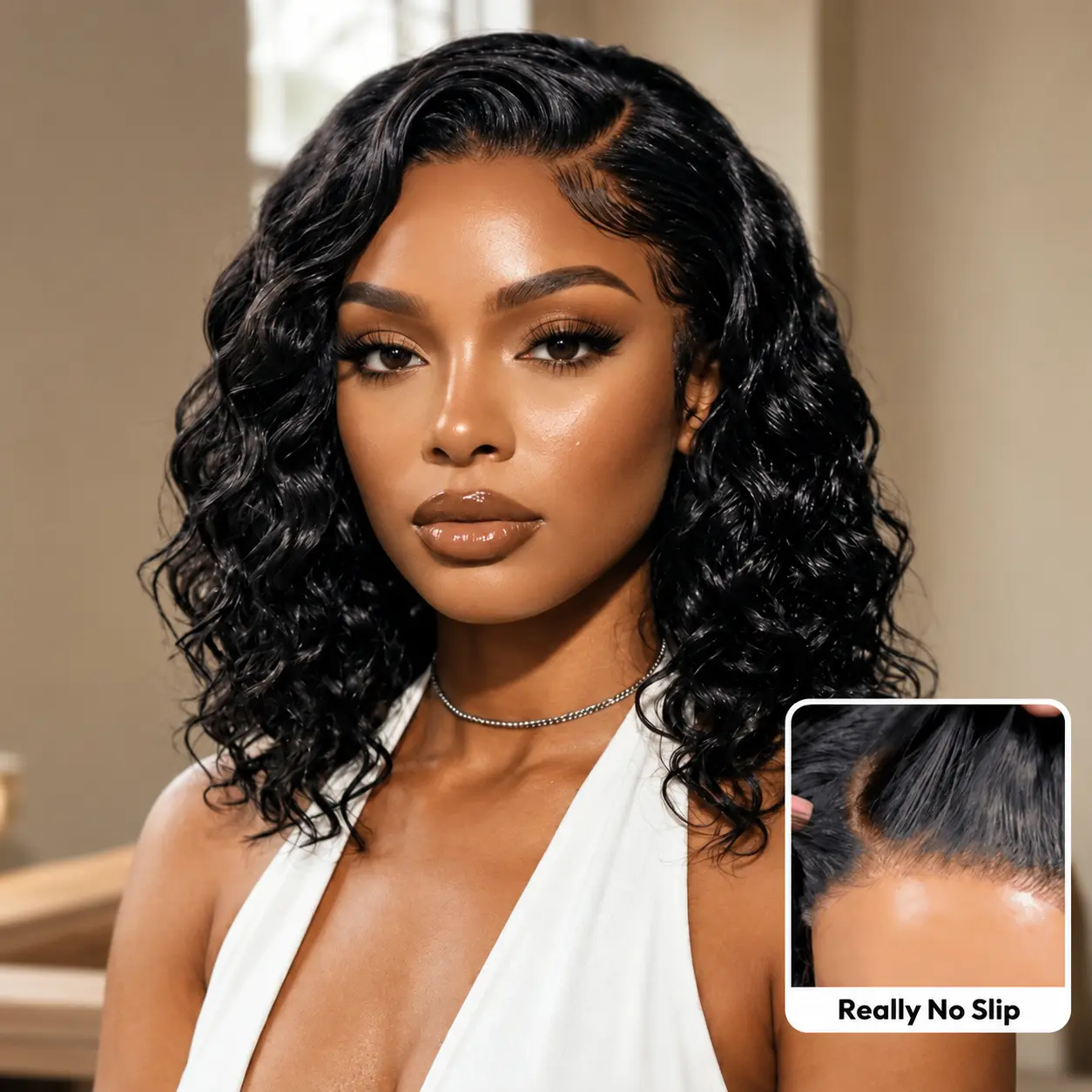 【 VACATION-READY WIG 】Ashimary 250% Density Virgin Human Hair Lace Front Wig, Bob Length, C-Side Part Loose Wavy, 250% Density, 7x5 Lace, Pre-Styled, Glueless Cap, Face Framing, Viral Style,sohochic