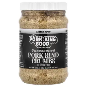 Pork King Good Pork Rind Crumbs, Unseasoned, 12 oz (340 g)