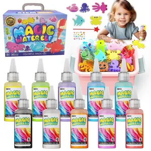 Magic Water Toy Elf Kit,Aqua Fairy Water Gel Kit 10 Magic Gels &24 Molds Make Your Own Water Pets,Toys for 4 5 6 7 Year Old Xmas Birthday Gifts Party Favors,DIY STEM Craft Kits Kids Toys
