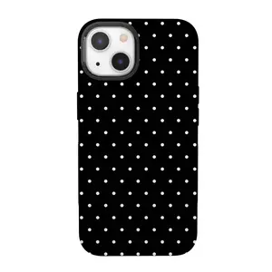 Casely iPhone 13 Case | On the Dot | White Polka Dot | Bold Protective Design | Compatible with MagSafe