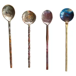 Hand-Forged Copper Burnt Finish Spoon
