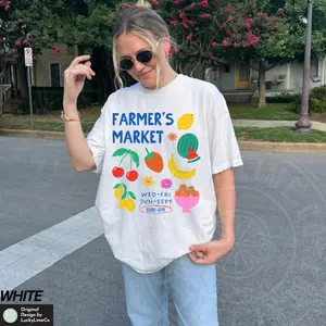 Womens Flower Farmers Market Comfort Colors T-Shirt Flower Market Tshirt Fruit Shirt Tomato Shirt Aesthetic Flower Shirt Y2k Shirt Floral Shirt