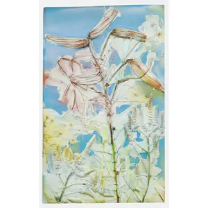 Plaster Botanical Bas Relief Artwork