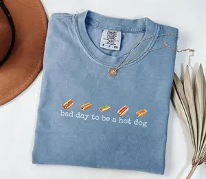 Comfort Bad Day to Be a Hotdog T-Shirt, Funny Retro Hotdog, Women's 4th of July Shirt