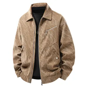 Men's Corduroy Jacket-Autumn/Winter Warm Collar Casual Coat, Multi functional Pocket Wear-resistant Windproof, Machine Washable for Daily Casual Wear