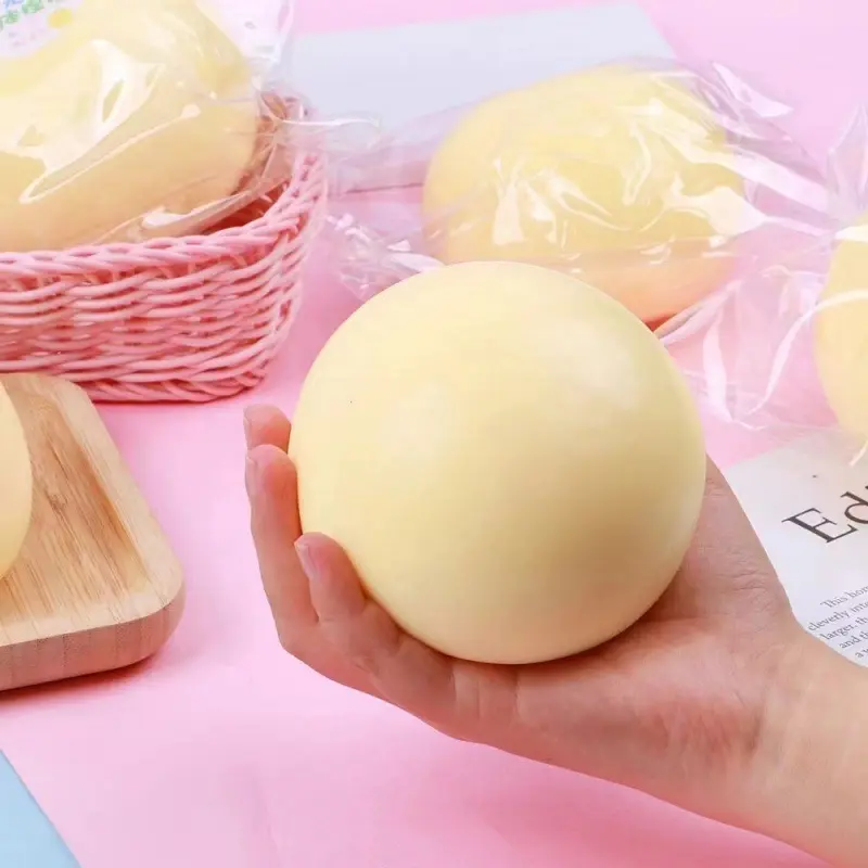 Extra-large fluid slime-like slow-rebound stress-relief toy, cheese ball, a hand-squeezable venting gadget glitter dumpling oobleck squishy