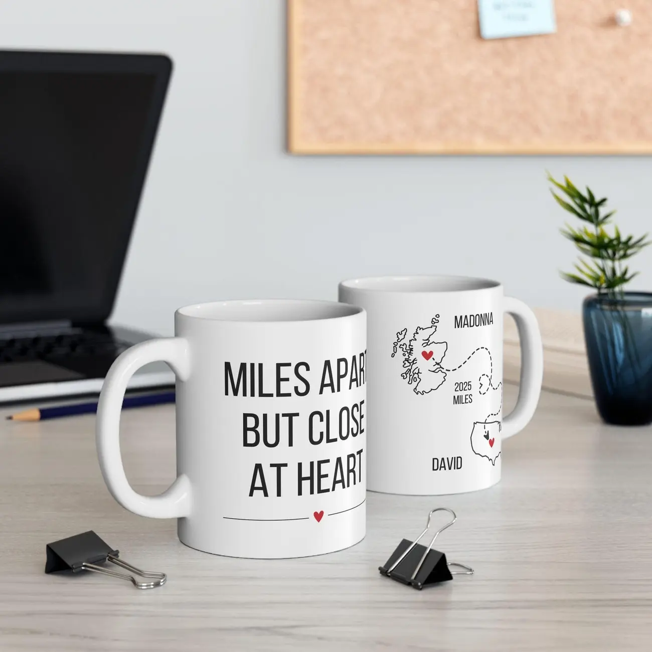 Personalized Long Distance Friendship Mug | Custom Best Friend Mug Gift | Moving Away Gift | Gift Mother Daughter Mugs  |Sister Mug Gift EWK