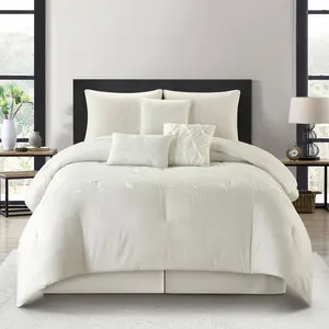 Nanshing 7pc Queen Safina Comforter Set Beige
