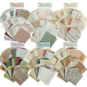 360 Sheets Vintage Scrapbook Paper Supplies DIY Journaling Supplies for Writing Drawing, Aesthetic Retro Decorative Paper for Scrapbooking Travel Journal, 6 Sets