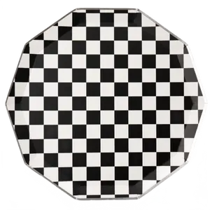 BLACK & WHITE SIGNATURE LARGE CHECKER PLATES