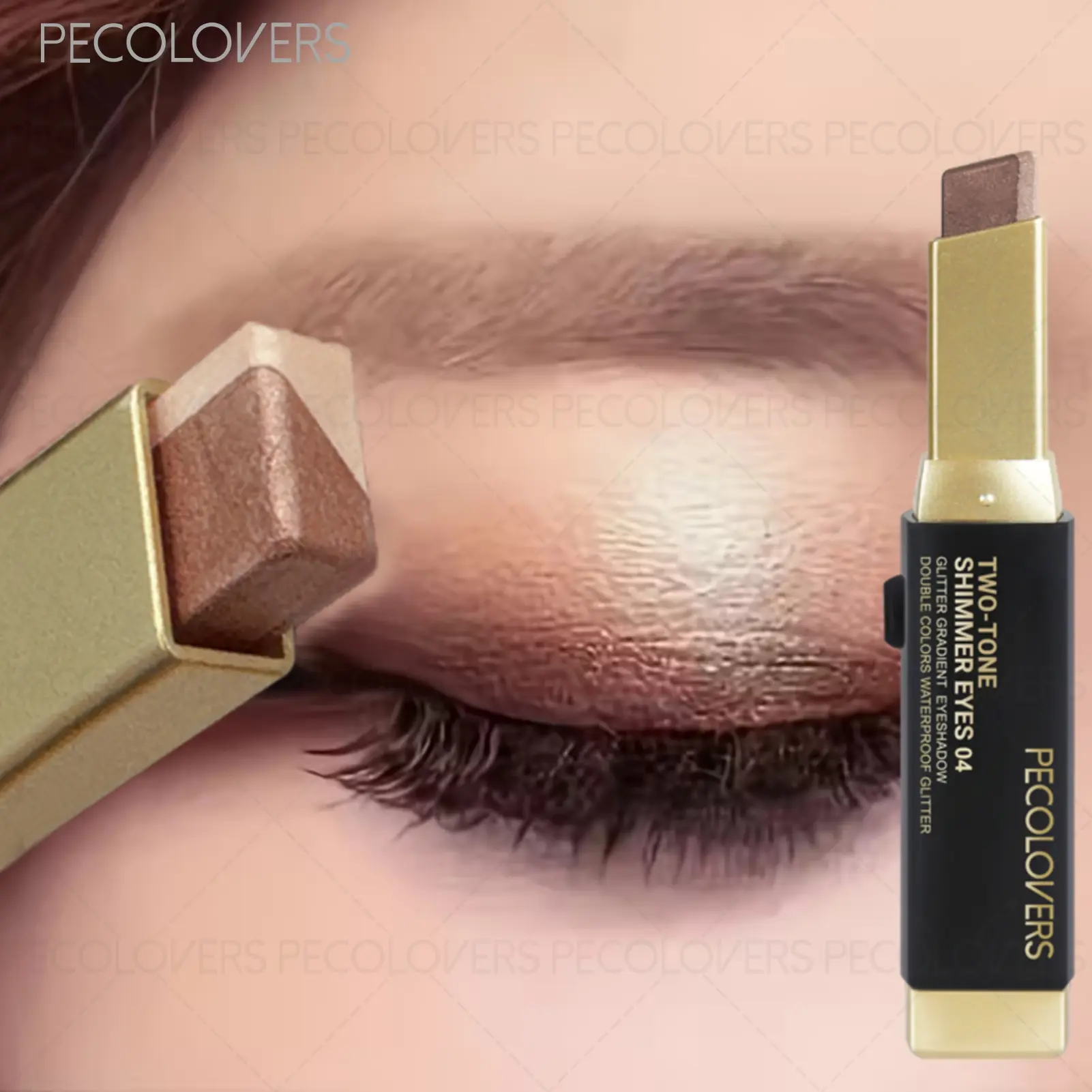 Eyeshadow Stick 2in 1 Double Color, Gradient Velvet Shadow Stick, Waterproof, Lasting Shimmer, Eyeshadow Stick